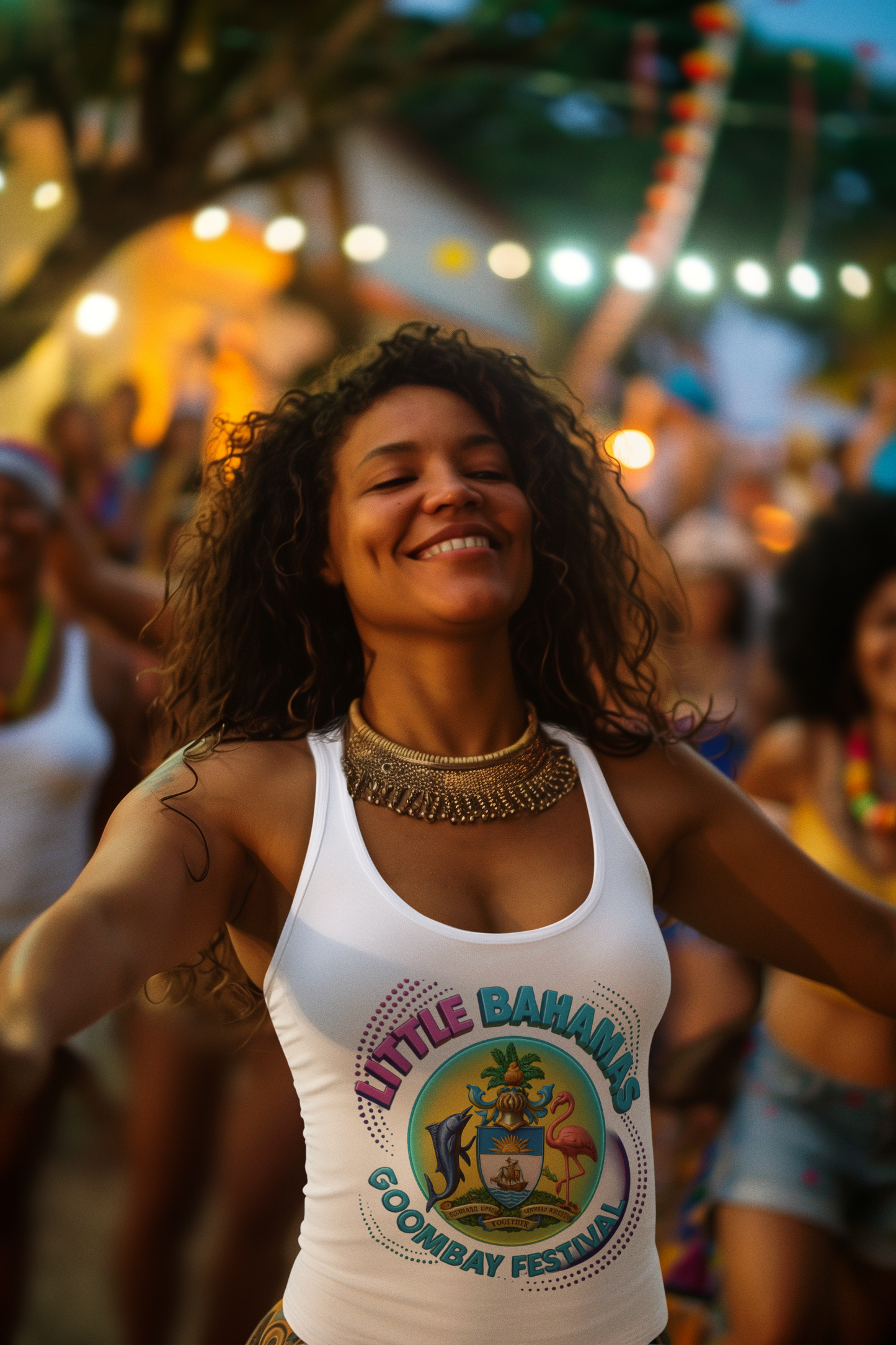 Little Bahamas Goombay Racerback Tank Top