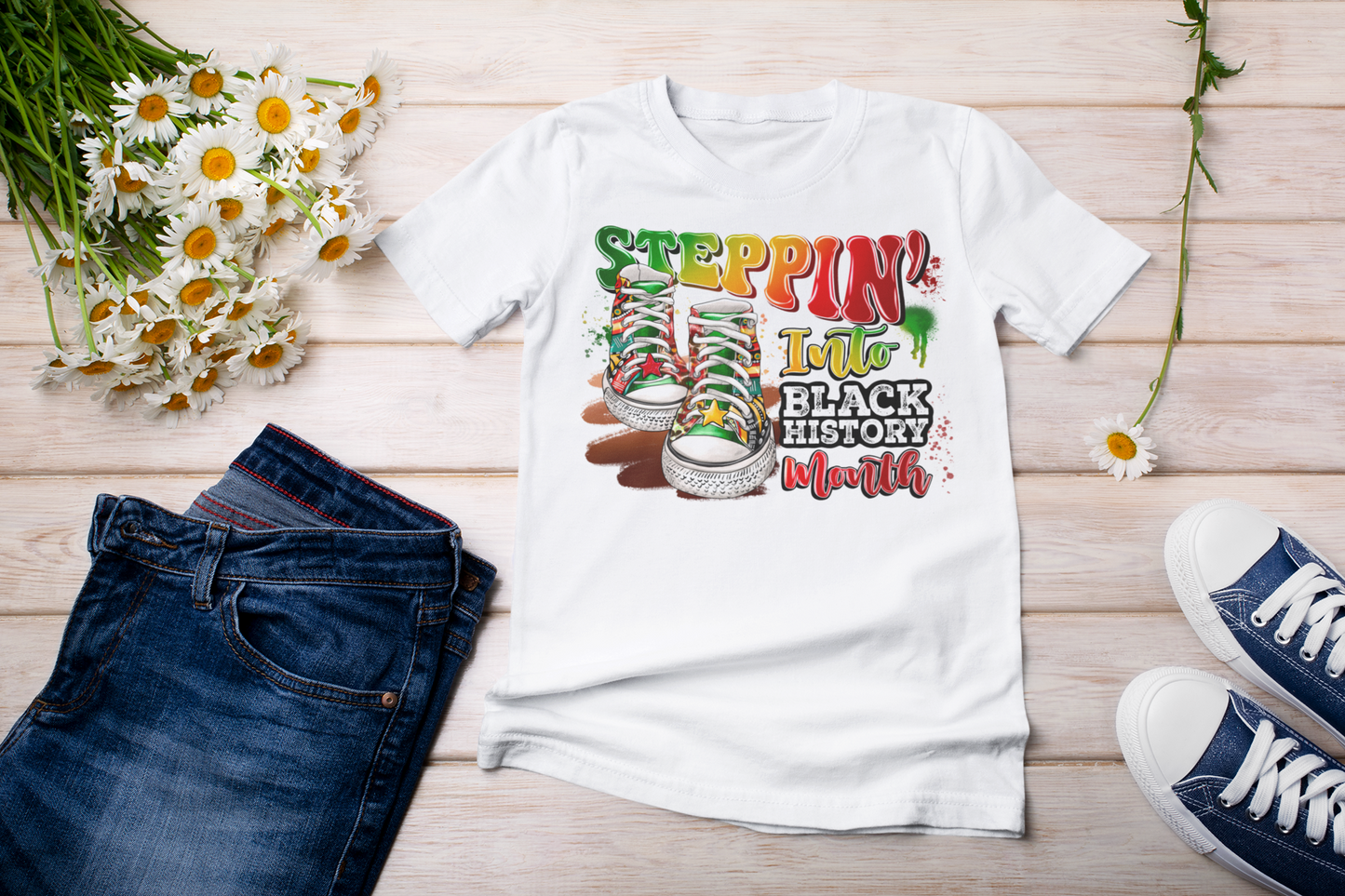 Steppin' Into Black History Month T-Shirt