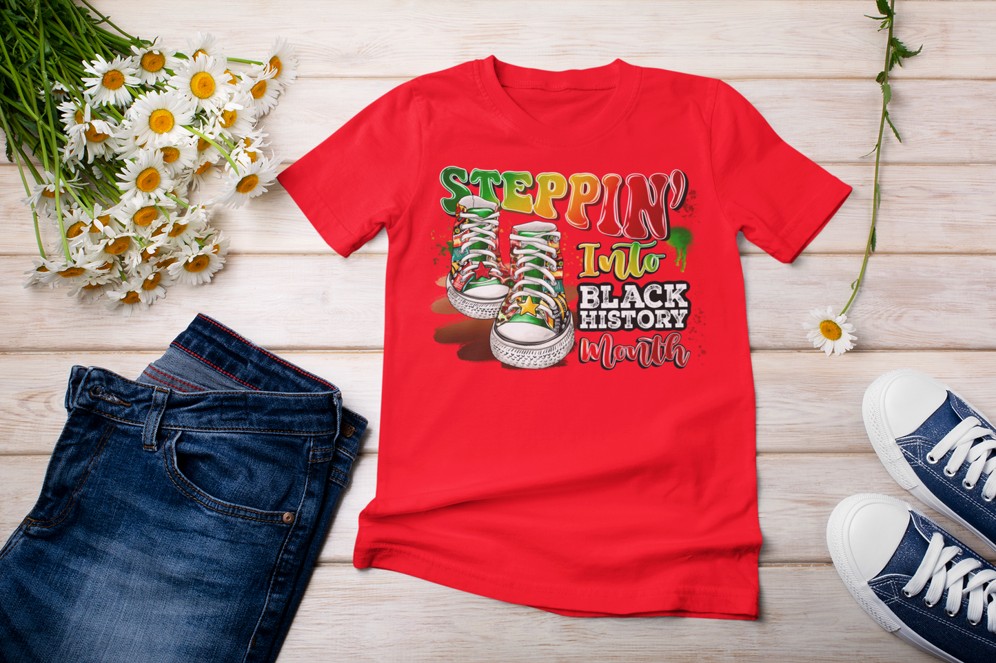 Steppin' Into Black History Month T-Shirt