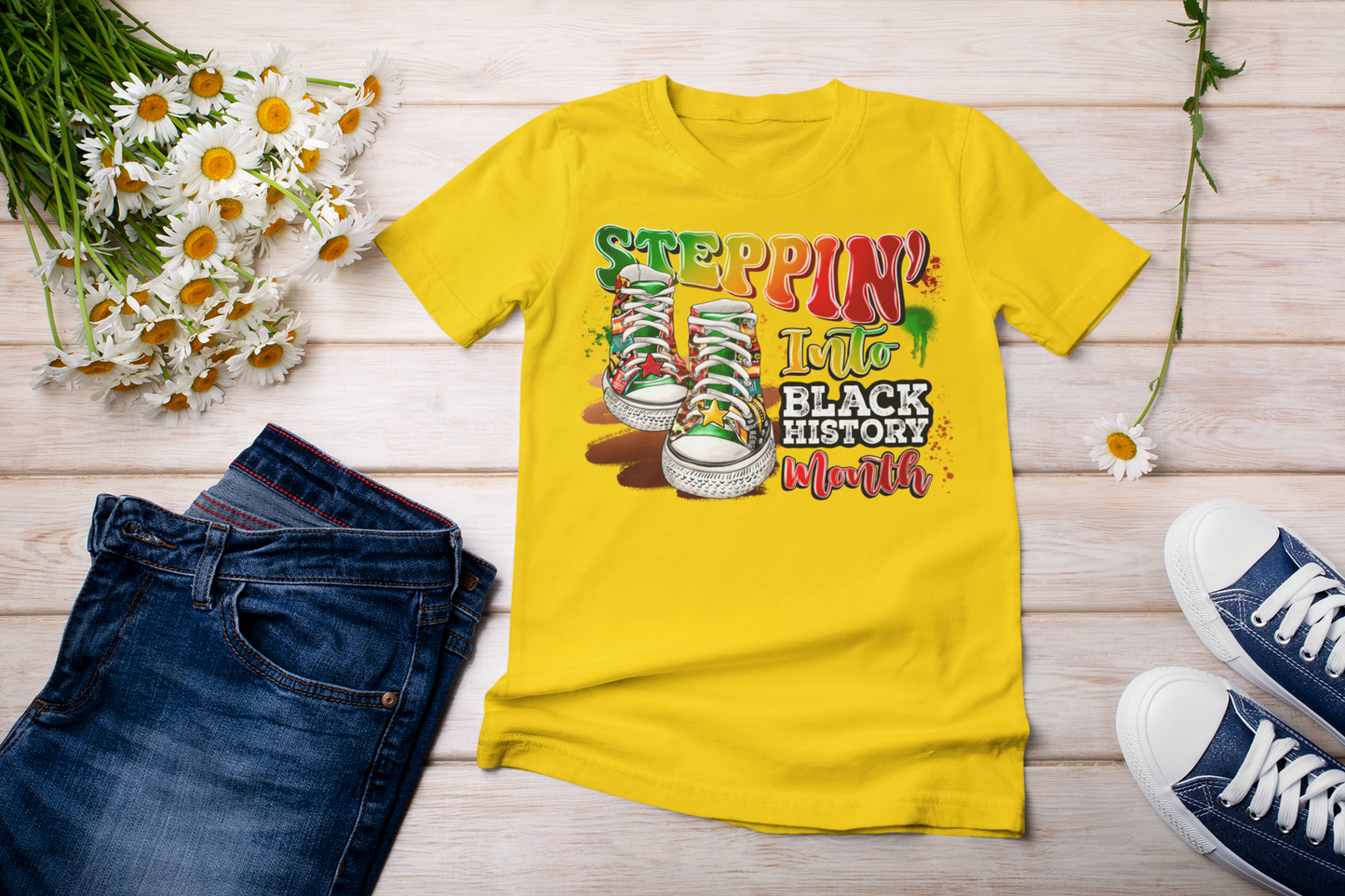 Steppin' Into Black History Month T-Shirt