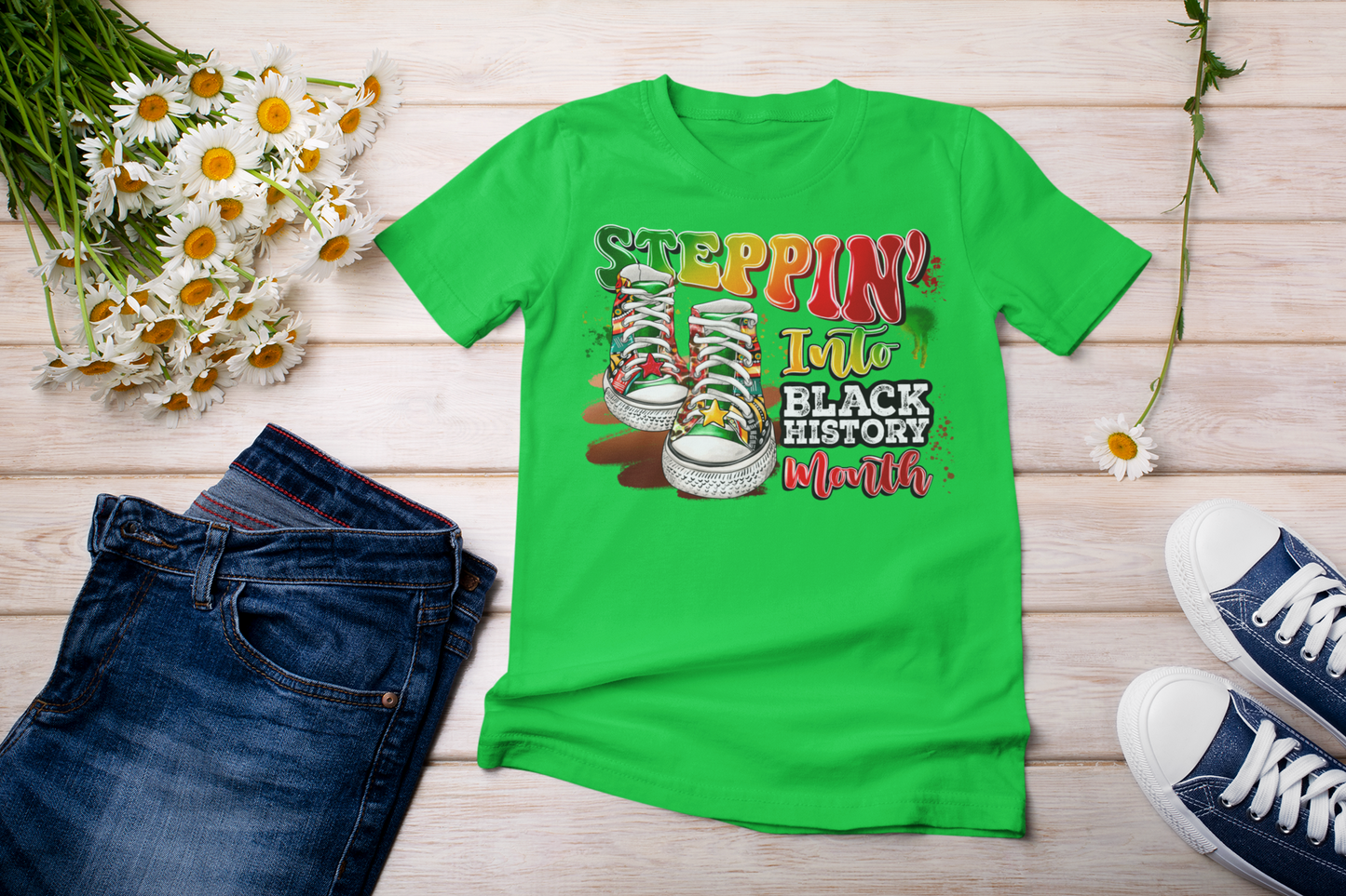 Steppin' Into Black History Month T-Shirt