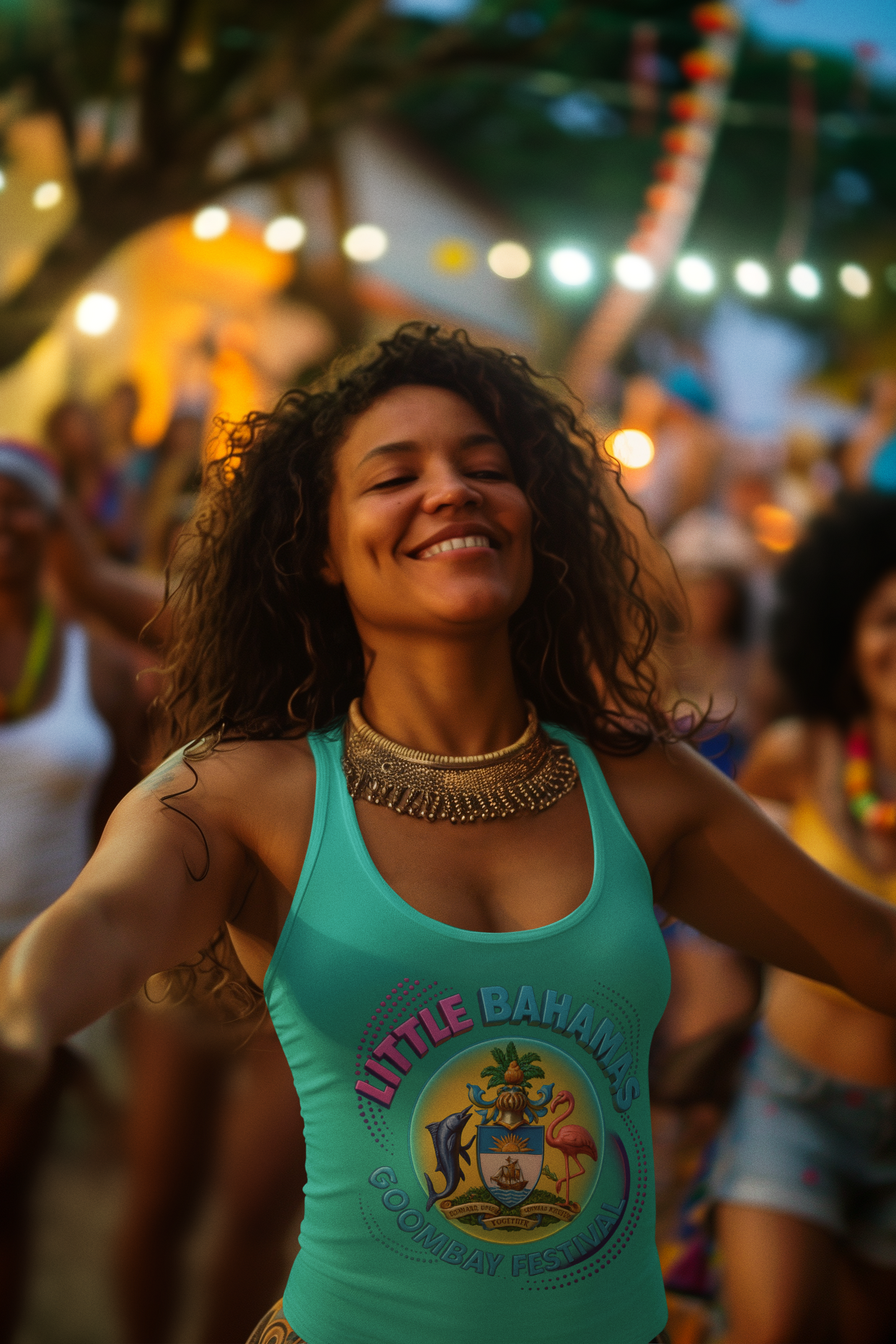 Little Bahamas Goombay Racerback Tank Top