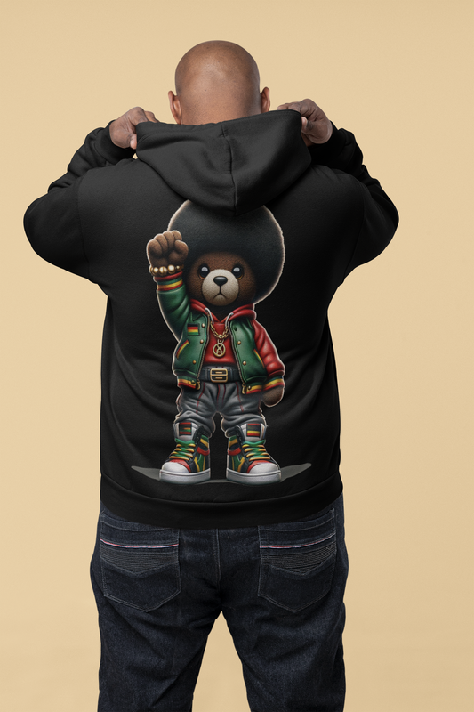 Fight the Power Bear  Hoodie (Back Image)