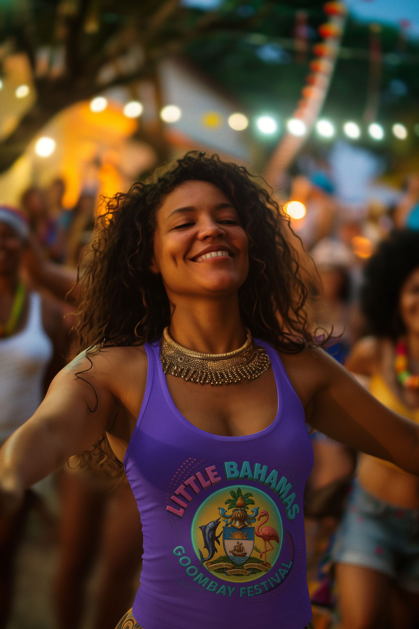 Little Bahamas Goombay Racerback Tank Top