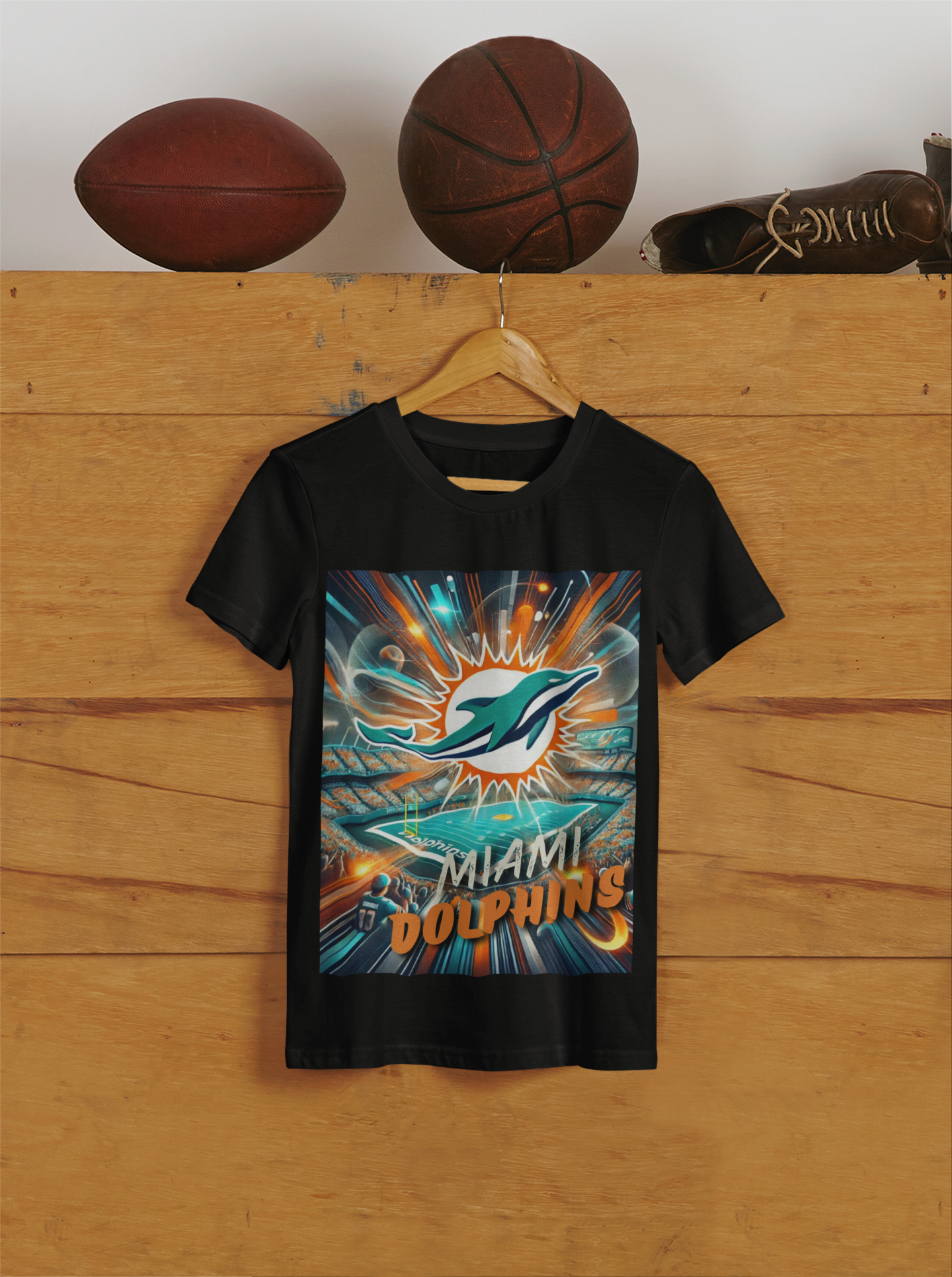 Miami Dolphin Full Front Design T-shirts